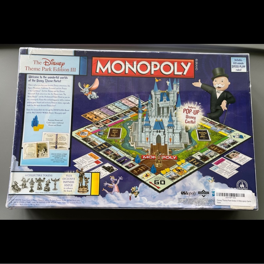 β¨ HP β¨ SEALED β¨ Monopoly Board Game: The Disney Theme Park Edition III β¨ - Picture 3 of 3